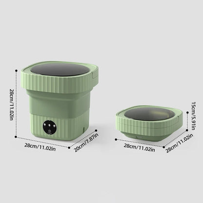 12W Foldable Washing Machine Three Mode 6L Retractable Travel Washer with Spinning Dry for Travel Business Trip